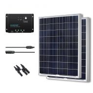 Renogy 200 Watts 12 Volts Monocrystalline Solar Bundle Kit w 100w Solar Panel,30A Charge Controller,9in MC4 Adaptor Kit,A pair of Branch Connectors