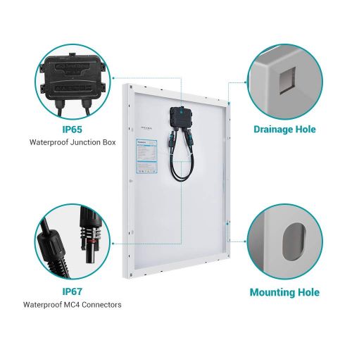  Renogy 50 Watt 12 Volt Monocrystalline Solar Panel (Compact Design)