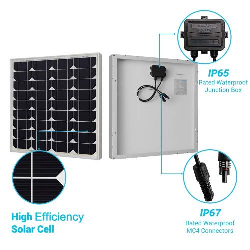  Renogy 50 Watt 12 Volt Monocrystalline Solar Panel (Compact Design)
