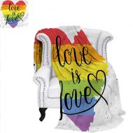 RenteriaDecor Pride Throw Blanket Love is Love Art LGBT Digital Printing Blanket 60x36