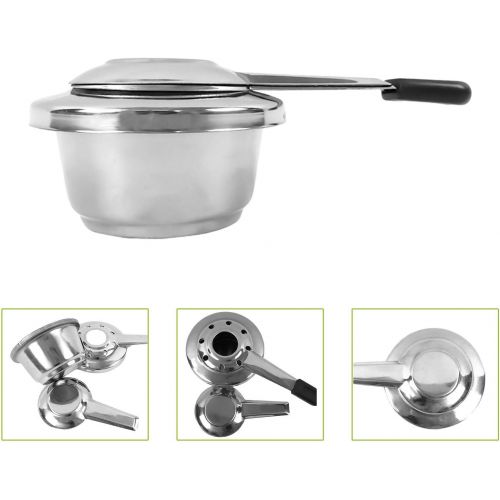  [아마존베스트]Renwu Fondue Burner Stainless Steel Paste Burner for Fondue Alcohol Stove Burner Pot Burner Mini Chocolate Cheese Fondue Set for UFO Shaped Oven Core with Adjustable Size