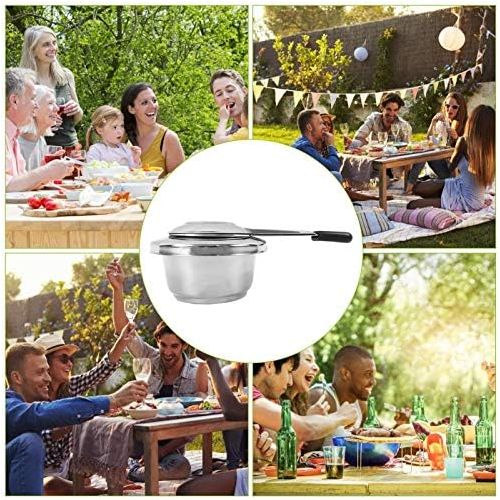  [아마존베스트]Renwu Fondue Burner Stainless Steel Paste Burner for Fondue Alcohol Stove Burner Pot Burner Mini Chocolate Cheese Fondue Set for UFO Shaped Oven Core with Adjustable Size