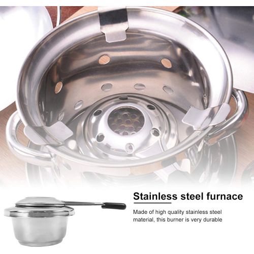  [아마존베스트]Renwu Fondue Burner Stainless Steel Paste Burner for Fondue Alcohol Stove Burner Pot Burner Mini Chocolate Cheese Fondue Set for UFO Shaped Oven Core with Adjustable Size