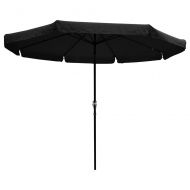 Reory Outdoor Patio Umbrella, 10 ft. Aluminum Outdoor Patio Umbrella with  Crank Sloping Deck Market Courtyard Beach Pool Cafe Black