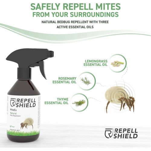  [아마존베스트]RepellShield Mite Spray 250 ml - Ideal Anti Mite Spray for Mattresses and All Textiles I Natural Agent Against Mites I Anti Mite Spray Bed Bug Spray Mite and Bed Bug Control