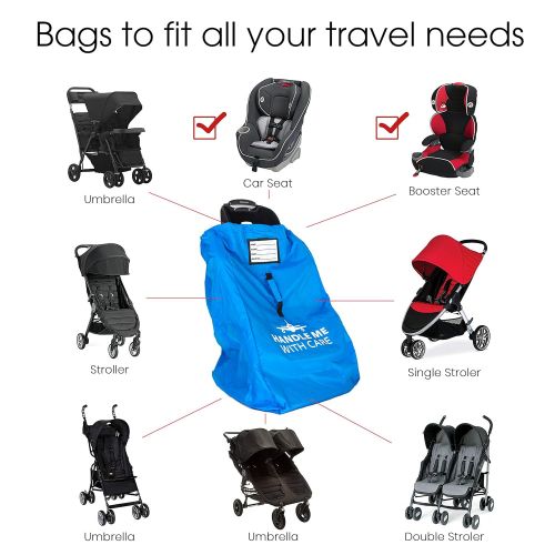  Reperkid Car Seat Travel Bag for Airplane Baby Carseat Gate Check Bag | Universal Size - Infant Car Seat Bags for Air Travel Waterproof - 600D Nylon Fabric W/Adjustable Strap (Blue)