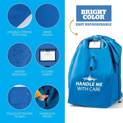  [아마존베스트]Reperkid Car Seat Travel Bag Airplane | Gate Check in for Air Travel  Waterproof - 600D Nylon Fabric W/Adjustable...