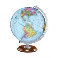 Replogle Standard - Educational Desktop World Globe for Kids and Teachers, Antique Walnut Wood Stand, Over 4,000 Place Names, Designed for Classroom Learning (12/30 cm Diameter)