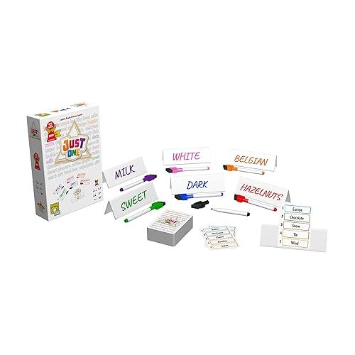  Just One Party Game (White Box) | Cooperative Board Game for Adults and Kids | Fun Games for Family Game Night | Ages 8 and up | 3-7 Players | Average Playtime 20 Minutes | Made by Repos Production