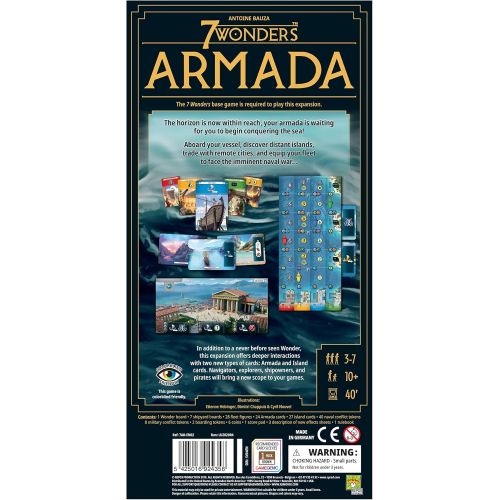  7 Wonders Armada Board Game EXPANSION - New Edition Family Board Game Board Game for Adults and Family Strategy Board Game 3-7 Players Ages 10 and up Made by Repos Production