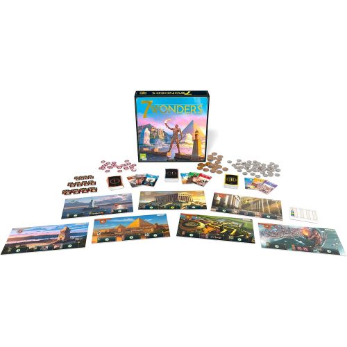  Repos Production 7 Wonders Board Game (BASE GAME) - New Edition Family Board Game Board Game for Adults and Family Civilization and Strategy Board Game 3-7 Players Ages 10 and up Made by Repos Prod