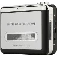 [아마존베스트]Reshow Cassette Player  Portable Tape Player Captures MP3 Audio Music via USB  Compatible with Laptops and Personal Computers  Convert Walkman Tape Cassettes to iPod Format (Sil