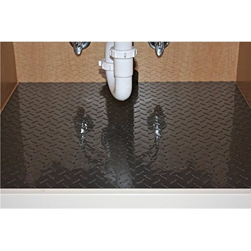  Resilia - Silver Plastic Floor Runner/Protector - Embossed Diamond Plate Pattern, (27 Inches Wide x 25 Feet Long)