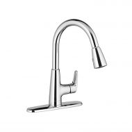 Resistant American Standard 4175300.075 Colony Soft 1 Handle High Arc Pull Down Kitchen Faucet, 1.5 GPM, Stainless Steel