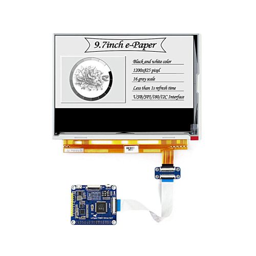  CQRobot 9.7 inch E-Ink Display, 1200x825 Resolution, E-Paper Display, Compatible with Raspberry Pi ZeroZero WZero WH2B3B3B+, with Embedded Controller IT8951, Communicating via USBSPI