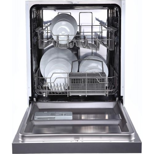  [아마존베스트]respekta GSP 60 TiD MA++ Built-In Dishwasher 60 cm with Display, Partially Integrated, Silver