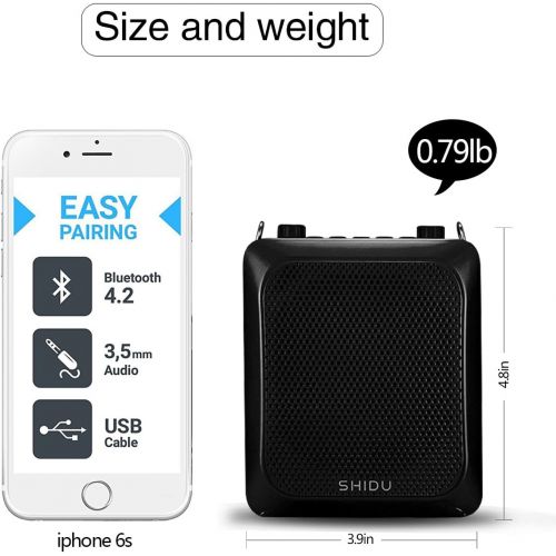  ResponseBridge Voice Amplifier Bluetooth, Microphone Amplifier Wireless 25 Watt Sound System Portable with Mic, 2000mAh Rechargeable Lithium Battery for KindergartnerTeachersTour GuidesElderly