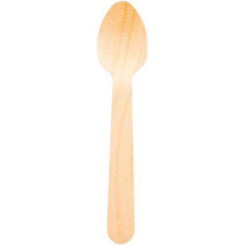  Simple Wood Spoon, Wooden Spoon - Birch Wood - 5.5 - 500ct Box - Restaurantware