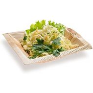 Palm Leaf Bowl, Square Palm Leaf Bowl - Palm Salad Bowl, Organic Biodegradable Leaf Bowl - 7 Inch, 12 Ounce - 100ct Box - Restaurantware