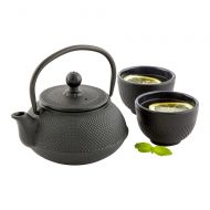 Tetsubin Hobnail Teapot, Cast Iron Teapot - 20 oz - Black - 1ct Box - Restaurantware