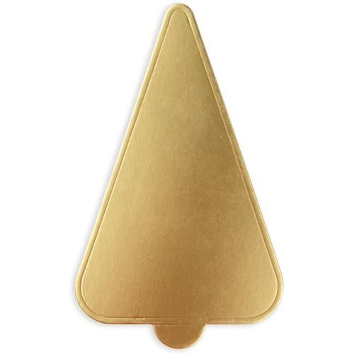  Triangular Disposable Serve Base, Coaster - Gold - 3 x 4.7 - Sturdy, Heavy Duty - 200ct Box - Restaurantware