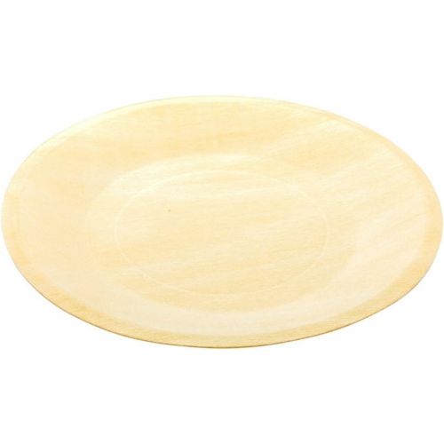  Restaurantware 8.5 Inch Wood Plates, 200 Round Disposable Wooden Plates - Compostable, Biodegradable, Natural Poplar Wood Wood Dinner Plates, Grease Resistant, For Parties Or Weddings - Restauran