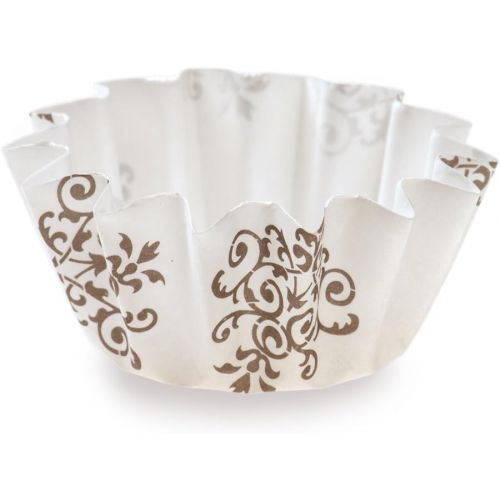  Restaurantware Panificio Premium 0.4-oz Baking Cups: Small-Flared Paper Baking Cups Perfect for Muffins, Cupcakes or Mini Snacks - Vintage Floral Design - Disposable and Recyclable - 200-CT