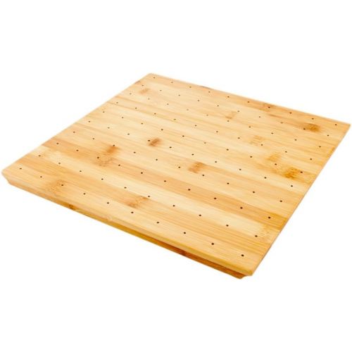  Restaurantware 12-IN Square Bamboo Food Skewer Holder: Perfect for Cocktail Parties and Catering Events - Biodegradable and Eco-Friendly Pick Stand and Food Display - 100-holes - 1-CT - Restauran