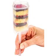 4 oz Heart Clear Plastic Cake Pop Shooter - Push-Up - 1 3/4 x 1 3/4 x 3 1/2 - 100 count box - Restaurantware