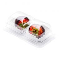 Restaurantware Thermo Tek Duo Recyclable Pastry Box with Lid Clear 5.3 inch 100 count box