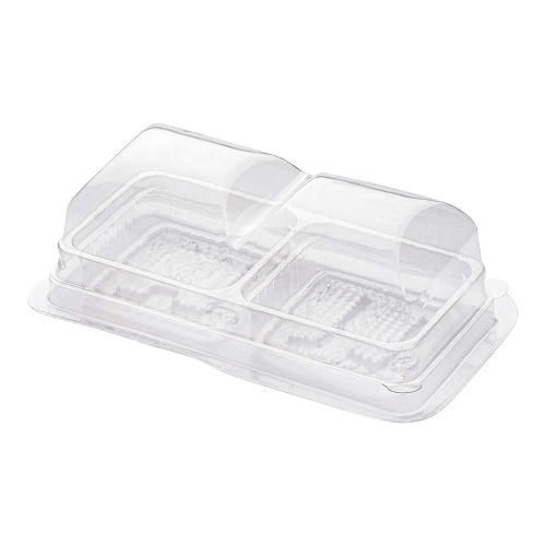  Restaurantware Thermo Tek Duo Recyclable Pastry Box with Lid Clear 5.3 inch 100 count box