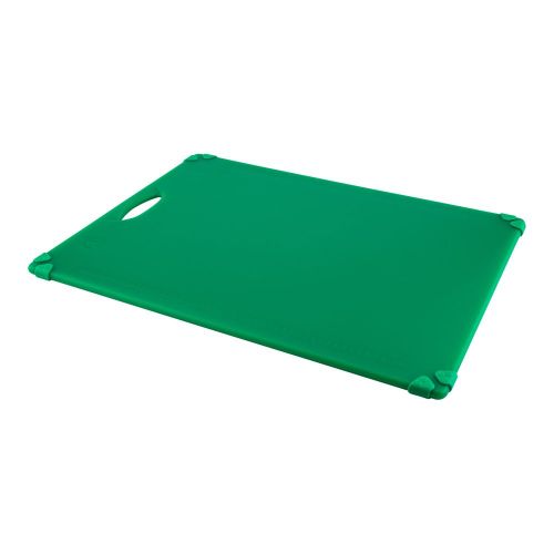  Restaurantware 18 x 24 Green Durable Plastic Cutting Board  Rubber Corner Grips Prevent Slipping  Color-Coded for HACCP Food Safety Compliance  Measurement Markers for Precise Cutting  Dishwa