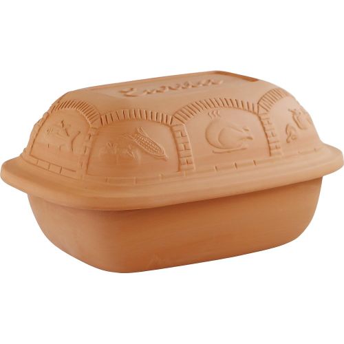  Eurita by Reston Lloyd Clay Cooking Pot/Roaster, All-Natural Cooking, terracotta, 4 quart
