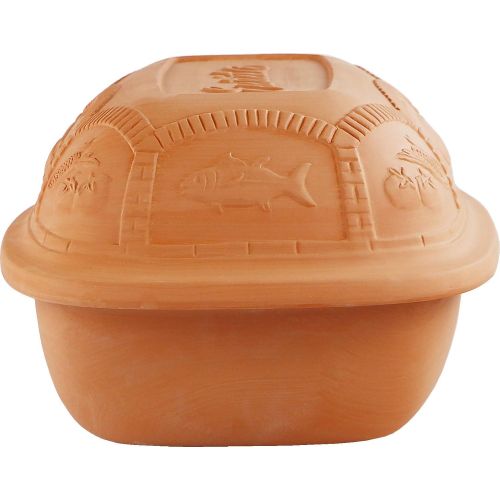  Eurita by Reston Lloyd Clay Cooking Pot/Roaster, All-Natural Cooking, terracotta, 4 quart