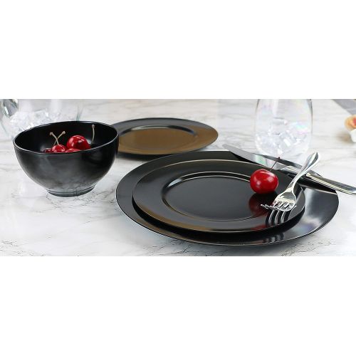  [아마존베스트]Calypso Basics by Reston Lloyd Melamine Bowl, Set of 6, Black