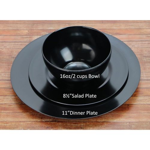  [아마존베스트]Calypso Basics by Reston Lloyd Melamine Bowl, Set of 6, Black