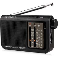 [아마존 핫딜]  [아마존핫딜]Retekess V117 Shortwave Radio Analog Radio TransistorAM FM Portable Radio Support Earphone DSP Operated by 2 AA Battery for Elder (Black)