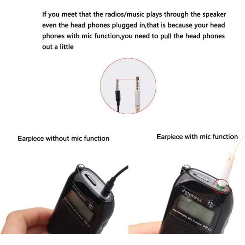  [아마존핫딜][아마존 핫딜] Retekess PR12 Mini AM FM Radio with Speaker Rechargeable Portable Transistor Walkman Pocket DSP MP3 Player Support TF Card Earphone(Black)