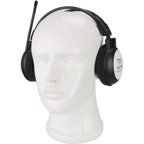  [아마존핫딜][아마존 핫딜] Retekess TR101 Walkman Headphone Radio FM Stereo Headset Radio Receiver Digital FM Hearing Protector Earmuff Support AUX Input Battery Powered(Black)