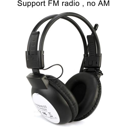  [아마존핫딜][아마존 핫딜] Retekess TR101 Walkman Headphone Radio FM Stereo Headset Radio Receiver Digital FM Hearing Protector Earmuff Support AUX Input Battery Powered(Black)