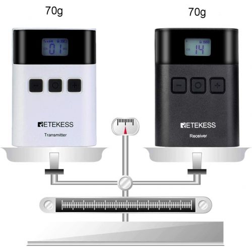  [아마존베스트]Case of 1 Transmitter 2 Receivers,Retekess TT122,Church Translation System,2.4G Wireless Tour Guide System,Social Distancing,Assisted Hearing System for Court,Training,Teaching,Fac