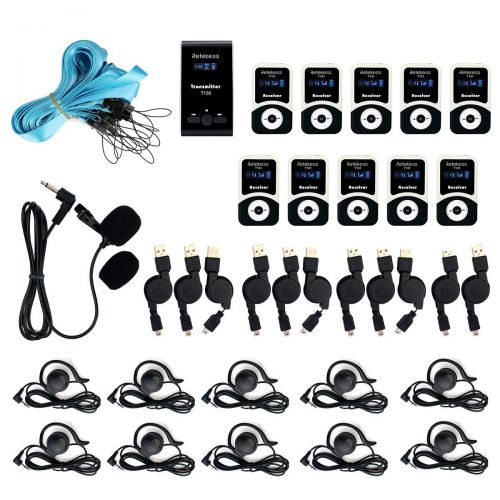  Retekess T130 Wireless Tour Guide System Church Translation System Long Range Support 99 Channel Wireless Manual ID Setting for Church Interpretation Training Court(1 Transmitter a