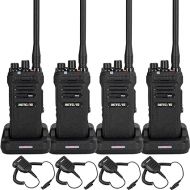 Retevis NR30 2 Way Radio Long Range, Waterproof Walkie Talkies with Mic, High Power Two Way Radios, Noise Cancelling, Heavy Duty, for Manufacturing Contractor Supplier(4 Pack)