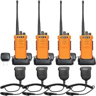 Retevis RT29 2 Way Radios Walkie Talkies Adults Long Range, Heavy Duty Two Way Radios Rechargeable 3200mAh Battery VOX Alarm with IP67 Waterproof Speak Mic, for Construction Site Warehouse(4 Pack)