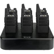 Retevis RT22 Walkie Talkies Rechargeable Hands Free 2 Way Radios Two-Way Radio(6 Pack) with 6 Way Multi Gang Charger