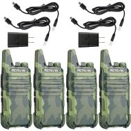 Retevis RT22 Walkie Talkies Rechargeable, Voice Activated, Emergency Alarm, Outdoor Cruise Ship Hunting Skiing Handheld Two Way Radio Walkie-Talkies (4 Pack,Camouflage)