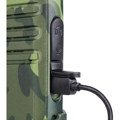  Retevis RT22 Walkie Talkies Rechargeable, Voice Activated, Emergency Alarm, Outdoor Cruise Ship Hunting Skiing Handheld Two Way Radio Walkie-Talkies (4 Pack,Camouflage)