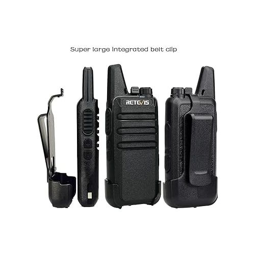  Retevis RT22 2 Way Radios Walkie Talkies,Rechargeable Long Range Two Way Radio,16 CH VOX Small Emergency 2 Pin Earpiece Headset,for School Retail Church Restaurant (Packed in Pairs with 5 Boxes)