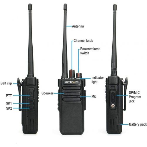  [아마존 핫딜]  [아마존핫딜]Retevis RT29 2 Way Radios Long Range UHF Radios 3200mAh 16 CH VOX Encryption Heavy Duty High Power Walkie Talkies with Waterproof Speak Mic (4 Pack)