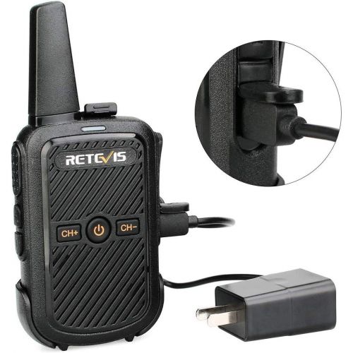  [아마존 핫딜]  [아마존핫딜]Retevis RT15 Walkie Talkie FRS Rechargeable 16 Channel Lock Vox Handsfree Ski Small Walkie Talkies for Kids Adults (Black, 3 Pack)